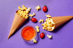 popcorn with tomato butter